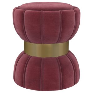Pouf Rotondo Imbottito Inez Berry per Arredamento Soggiorno - Product Image 2