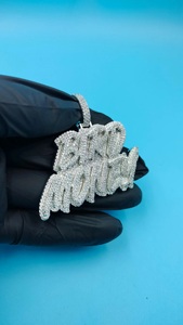 จี้เพชรโมอิสอัญมณีสไตล์สตรีทฮิปฮอปสุดหรูสไตล์สตรีทแบบ925สีเงินสำหรับทั้งชายและหญิงออกแบบได้ตามต้องการ - Product Image 5