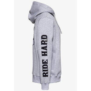 Sudadera con capucha de algodón tejido para hombre, informal, de invierno, con cordón, bordada, con cremallera, logotipo personalizado, transpirable, de secado rápido, holgada - Product Image 4