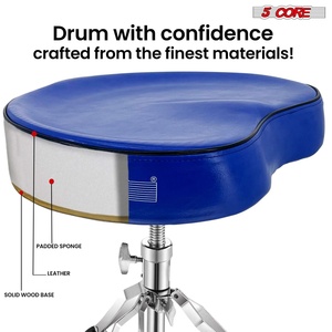 Silla de Baterista Acolchada de 4 Pulgadas con 5 Núcleos, Taburete para Guitarra, Asiento Ajustable para Músico - Product Image 5