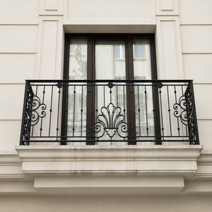 Añade una elegancia inigualable a tu hogar con barandillas de balcón de hierro forjado duraderas, hechas a medida para garantizar seguridad y atractivo estético. - Product Image 3