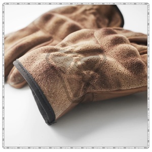 Guantes largos de moto de cuero completo con protección rígida en los nudillos para hombres, guantes de carreras de cuero para motociclistas. - Product Image 4