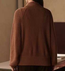 Loose V-Neck Zipper Sleeve Breathable Sweater Women's Comfortable Plus Size Clothing Oversized Relaxed Fit <b>Jumper</b> - Product Image 2