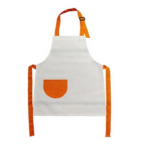 Delantal de Lino Personalizado para Niños, Blanco, Sublimación, Logotipo Personalizado, Impresión a Color, Venta al por Mayor, Fábrica OEM - Product Image 1