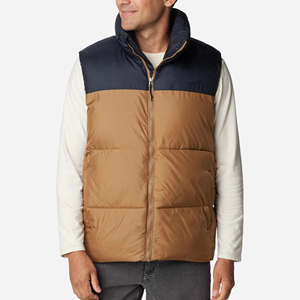Gilet matelassé léger personnalisé pour homme, sans manches, chaud, grande taille, en nylon gaufré, pour l'hiver - Product Image 4