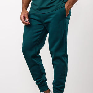 Pantalones Deportivos de Algodón Color Verde Azulado Vintage para Hombre, Cintura Elástica, Estilo Casual, Bolsillos Laterales, Tejido de Peso Medio, Lavado Ácido, Ropa de Otoño - Product Image 1
