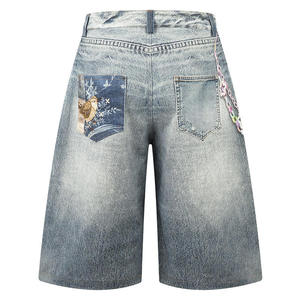 Women Casual Denim <b>Shorts</b> High Waist Paperbag Ruffled Frill Elastic Waistband with Fabric Belt Summer Cotton <b>Jean</b> <b>Shorts</b> - Product Image 3