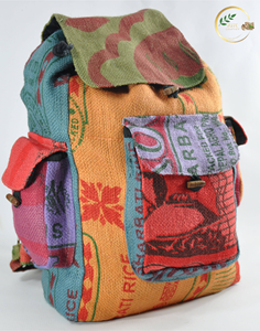 Custom Logo Jute <b>Backpack</b> Natural Fiber Stylish School Bag for Daily Use - Product Image 2