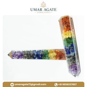 Precio de Fábrica: Varitas de Orgón Espiral de Ágata Umar, Piedras Curativas Naturales Variadas, Suministro a Granel de Forma Libre de Gujarat - Product Image 5