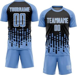 Uniforme de Fútbol Personalizado con Logotipo, Nombre del Equipo y Número, 100% Poliéster, Ligero, Diseño Único, Uniforme de Fútbol de la Mejor Calidad para Hombre - Product Image 4