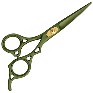 Ciseaux à cheveux professionnels vert olive de 6 pouces, logo personnalisé, acier inoxydable, lame ajustable et tranchante, ciseaux de coiffure réutilisables - Product Image 2