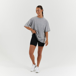 Oem Wholesale Loose Fit Women Acid Wash T-<b>Shirt</b> Casual Jersey Gray Oversized T-<b>Shirt</b> Embroidery For Men Women Plus Size T-<b>Shirt</b> - Product Image 4