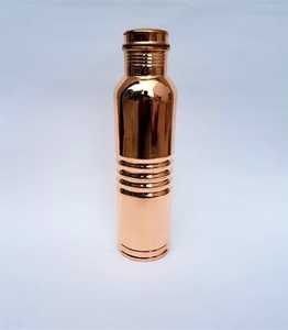 Bouteille d'eau verticale texturée martelée en cuivre pur, gourde métallique, fournisseur en gros - Product Image 2