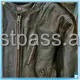 Chaqueta Corta Ajustada de Cuero Natural para Hombre, Chaqueta de Lona Negra Vintage para Motocicleta, Talla Grande 4XL - Product Image 6