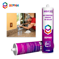 Colle de construction transparente sans ombre à durcissement hydrique Sepna, forte adhérence, élasticité, mastic de collage pour usage intérieur/extérieur