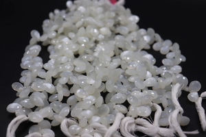 AAA White <b>Moonstone</b> Pear Beads Faceted Pear Shape 10x13 mm 9.5 Inches Briolette Beads For <b>Jewellery</b> Making - Product Image 5