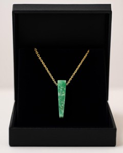 Collar de Cristal de Aventurina Verde Natural con Cadena Chapada en Oro, Colgante de Piedra Curativa, Joyería Minimalista, Regalo - Product Image 2