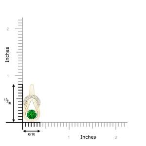 14K <b>Solid</b> <b>Gold</b> Natural Emerald Emerald Infinity Knot <b>Pendant</b> With Diamonds Classic Fine Jewellery Anniversary Gift For Her 2026 - Product Image 3