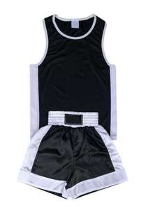 Conjunto de Boxeo Personalizado, Pantalones Cortos de Satén con Chalecos / Trajes de Boxeo de la Mejor Calidad - Product Image 1
