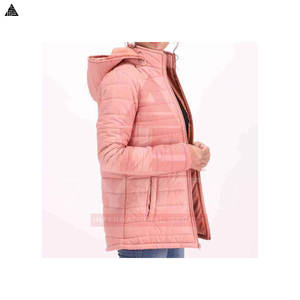 Manteau d'hiver matelassé épais respirant et chaud pour femme, avec capuche, imperméable, coupe ajustée, fermeture éclair longue – Fournisseur d'usine, haute qualité - Product Image 3