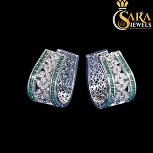 Pendientes de Mariposa de Moissanita, Plata 925 con Baño de Rodio, Corte Brillante Redondo, Engaste de Garra, Románticos para Mujer, de la India - Product Image 5
