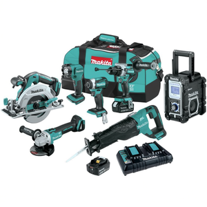 Kit combinado de herramientas eléctricas inalámbricas sin escobillas de 18 V y 7 piezas con taladro de iones de litio - Product Image 2