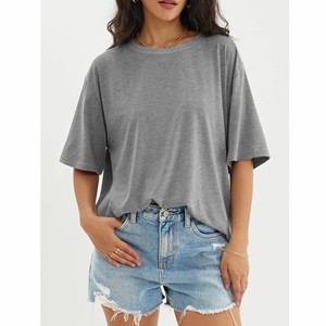 Camisetas de Gran Tamaño para Mujer, Camisetas Casuales Holgadas, Transpirables, 100% Algodón Poliéster, Precio Económico, Servicios OEM - Product Image 1