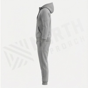 Sweat-shirt à capuche gris pour homme, fermeture éclair, manches longues, couleur unie, poches latérales, coupe classique, vêtements décontractés pour l'automne - Product Image 3