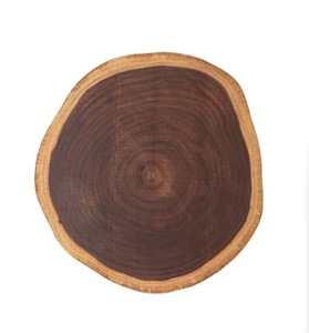 Tabla de Cortar Redonda de Madera de Acacia Natural Irregular, Tabla de Cortar de Madera, Plato para Servir para Cocina - Product Image 2