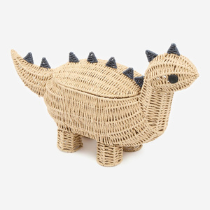Cesta de Almacenamiento con Diseño de Dinosaurio para Habitación Infantil, Organizador de Juguetes, Tipo Vertical, Material de Fibra Vegetal - Product Image 2
