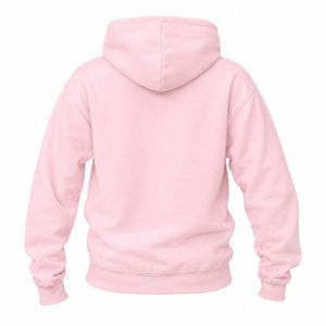 เสื้อสเวตเชิ้ตมีฮู้ดถักสำหรับผู้หญิง ยี่ห้อโซโมฟี่ ผ้าฝ้าย 100% สีชมพู ปักโลโก้ ผ้าฟลีซ ทรงพอดีตัว ใส่ได้ในฤดูหนาว รับปักโลโก้ตามสั่ง - Product Image 3