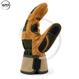 Guantes de Trabajo Resistentes con Logotipo Personalizado, Diseño Reforzado en Dedos y Palma, Puño Ajustable, Guantes de Cuero Profesionales para Trabajo - Product Image 6