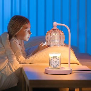 Pink Melt Wax Warmer Lamp with <b>Timer</b> Dimmer Mother's Day Gift for Mom/Wife Features 2 Bulbs for Candle Jar - Product Image 4