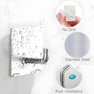 Porte-serviettes en acier inoxydable poli miroir brillant, idéal pour décorer votre salle de bain, fiable pour une utilisation domestique et en salle de bain. - Product Image 2