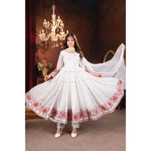 ชุดสูท anarkali ดีไซเนอร์พร้อมด้วยชุดภูมิภาค dupatta ที่สง่างามศิลปะ - Product Image 1