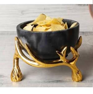 Tazón para Servir Frutas de Aluminio con Acabado de Diseño Artesanal, Gran Capacidad, Ecológico, Tazón Decorativo de Metal para Mesa - Product Image 5