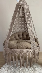 Cotton Macrame <b>swing</b>, Hanging Chair, hängesessel, <b>Swing</b> chair, Rocking Chair, Macrame <b>swing</b> chair, hanging chair indoor, Outdoor - Product Image 4