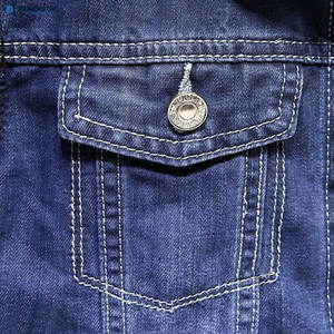 Veste en jean vintage décontractée et formelle pour homme - Coupe-vent, respirante, écologique, délavée, confortable, pour tous les jours - Product Image 4