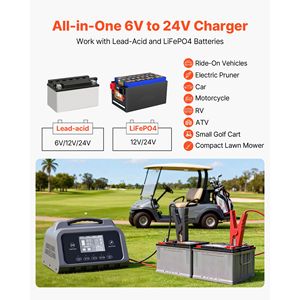 Caricabatterie Intelligente 25A con Display LCD per Batterie Auto 6V 12V 24V al Litio e Piombo-Acido (Gel/AGM) con Funzione di Ricarica a Mantenimento di Carica - Product Image 2
