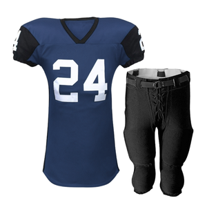 Maillot de football américain classique bleu marine pour homme, grande taille, respirant, avec nom et numéro de joueur personnalisables – Meilleures ventes - Product Image 1