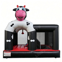 Château gonflable personnalisé Lilytoys en forme de vache laitière, combo de château gonflable pour enfants, fête d'enfants, parc d'attractions