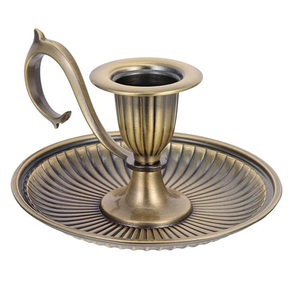 Hot Selling Vintage Decor Taper <b>Candle</b> Holder Metal Pillar Candlestick Vintage <b>Candle</b> Holder with Handle Wedding <b>Dinner</b> - Product Image 1