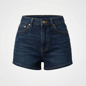 Shorts en jean d'été pour femme, coupe slim extensible, déchirés, à franges, style streetwear décontracté, tendance et stylé - Product Image 1