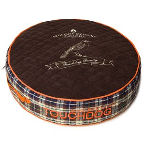 Cama para Perro Bark Royale de Diseño, con Forro Polar a Cuadros, Cama Redonda y Elevada para Mascotas - Product Image 1