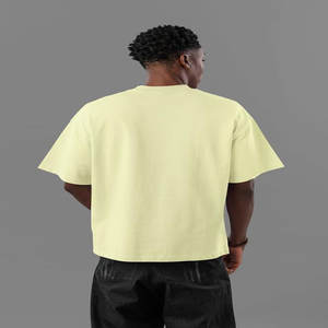 Fabricante 250 300 Gsm Blank Box Tee camiseta para hombres Drop Shoulder Boxy Fit Crop camiseta de gran tamaño Heavyweight 100% algodón - Product Image 1