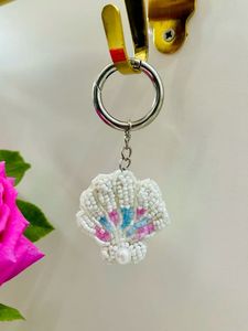 Eco-Friendly Floral Embroidery Beaded Handcrafted Decorative <b>Keychain</b> with <b>Customized</b> Design - Product Image 6