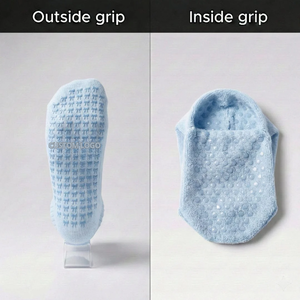 Custom LOGO Pilates <b>Socks</b> Dual Direction Inside Grip Women Yoga Barre Anti Slip Gym Indoor Daily 100% Cotton Free Design - Product Image 2