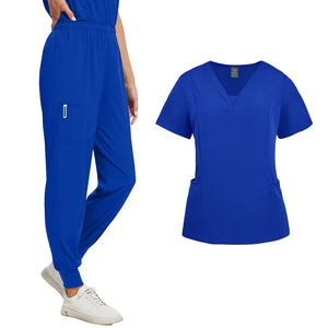 High-quality Cotton Polyester Medical <b>Scrubs</b> Pants Uniforms Knitted Hospital <b>Scrub</b> Sets OEM Custom Service Needle Detection - Product Image 5
