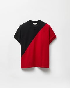 T-shirt Oversize Premium 2026 Color Block 100% Coton Épais Col Rond Épaules Tombantes Streetwear Logo Personnalisé Homme Unisexe OEM - Product Image 1