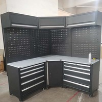 Gabinete de Herramientas Modular Industrial OEM/ODM, Estación de Trabajo con Ruedas, Banco de Almacenamiento de Acero Resistente para Garaje, Juego de Taller con Capacidad de 500 kg